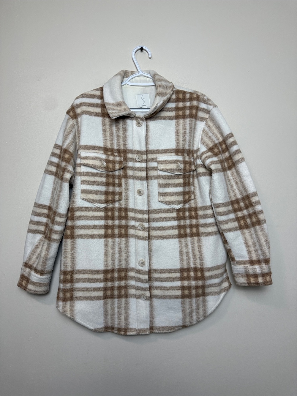 Joie Plaid Shacket Jacket size M